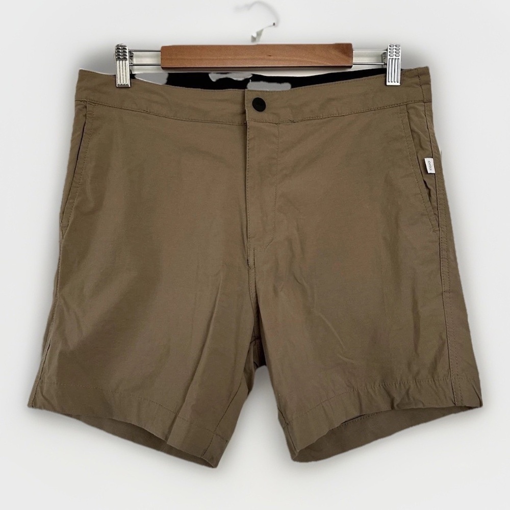 Onia Chino Shorts Mens Sz 32 6" Inseam Khaki Cotton Blend Stretch